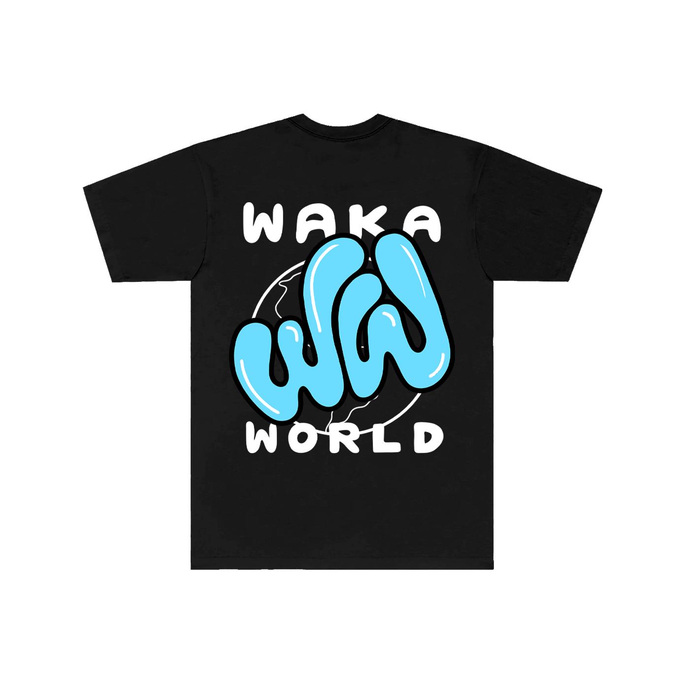 WAKA BUBBLE PRINT TEE - BLACK