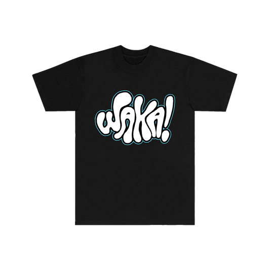 WAKA BUBBLE PRINT TEE - BLACK